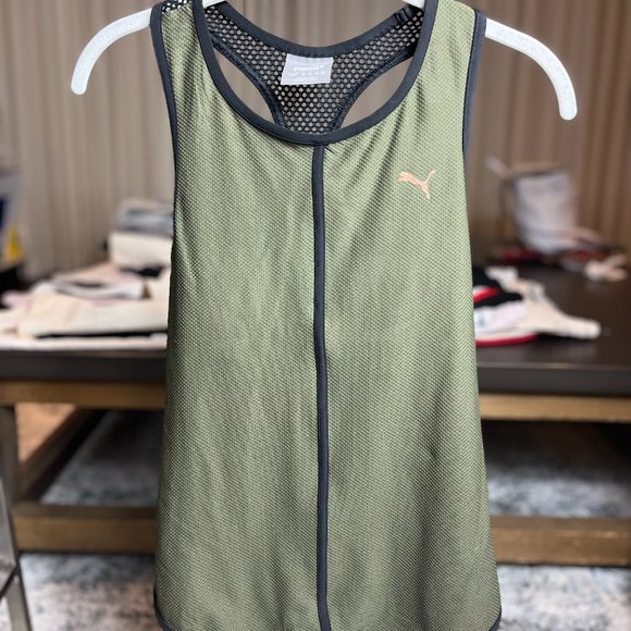 PUMA - Military Green Sports Top - Picture 1 of 2
